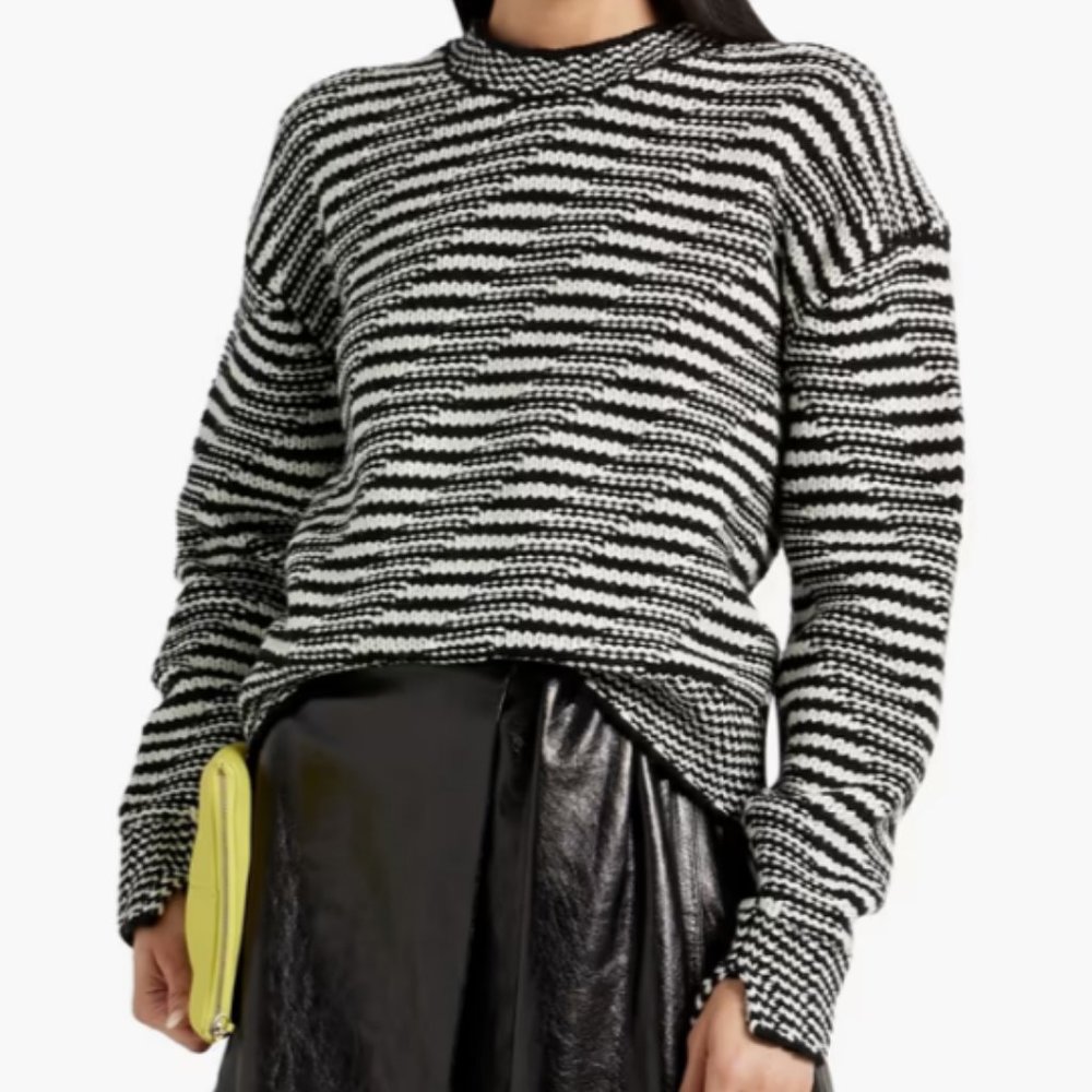 Rag & Bone Black & White Soft 100% Wool Sweater Size S